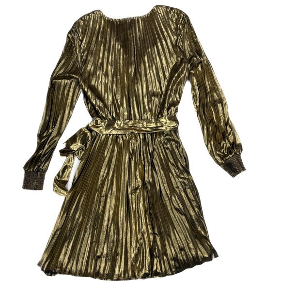 I.N.C. Gold Party Holiday Dress Women’s Size Medium NWOT - Picture 2 of 3